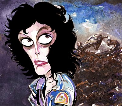 Sigourney Weaver als Ellen Ripley in Alien von Neale Osborne